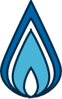 Icon of a blue flame